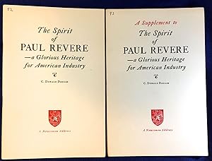 Seller image for The Spirit of Paul Revere & A Supplement [2 pamphlets]; --a Glorious Heritage for American Industry for sale by Borg Antiquarian