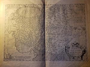 Original Map - "Persici Sive Sophorum Regni Typus" and One Accompanying Page from Ortelius's Thea...