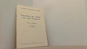 Bild des Verkufers fr Alfred, Verzeichnis der Schriften von Josef Strzygowski. Einfhrung: Karl Ginhart. zum Verkauf von Antiquariat Uwe Berg