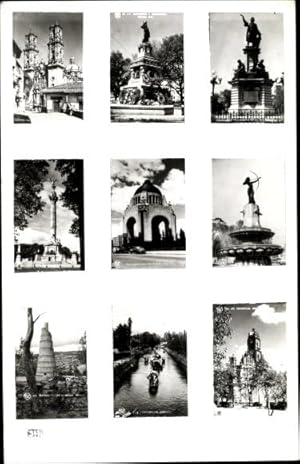 Bild des Verkufers fr Ansichtskarte / Postkarte Mexiko, estatua de Colon, Monumentos, Catedral zum Verkauf von akpool GmbH