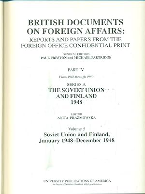 Bild des Verkufers fr British documents on foreign affairs. Part IV - Series A - Volume 5 zum Verkauf von Librodifaccia