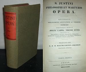 Image du vendeur pour Iustini philosophi et martyris opera. Recensuit prolegomenis adnotatione ac versione instruxit indicesque adjecit Ioann. Carol. Theod. Otto. (.) Praefatus est L. F. O. Baumgarten-Crusius. mis en vente par Antiquariat Kretzer