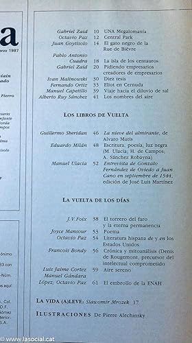 Imagen del vendedor de Revista Vuelta. Ao XI. Marzo de 1987. Nmero 124 a la venta por La Social. Galera y Libros