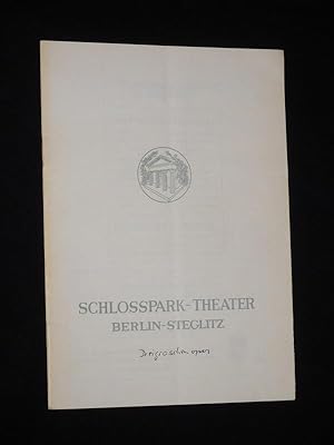 Seller image for Programmheft 74 Schlopark-Theater 1958/59. DIE DREIGROSCHENOPER von Brecht, Weill (Musik). Insz.: Hans Lietzau, musikal. Ltg.: Carl Gorvin, Bhnenbild/ Kostme: Jrg Zimmermann. Mit Carl Raddatz (Macheath), Martin Held (Peachum), Johanna von Koczian (Polly), Berta Drews, Paul Esser, Ursula Lingen, Georg Vlkel, Toni Stohr for sale by Fast alles Theater! Antiquariat fr die darstellenden Knste