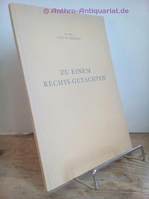 Seller image for Zu einem Rechts-Gutachten. for sale by Antiquariat frANTHROPOSOPHIE Ruth Jger