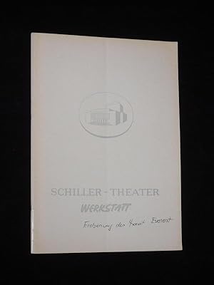 Seller image for Programmheft 168 Schiller-Theater Werkstatt 1965/66. Deutsche Erstauffhrung DIE EROBERUNG DES MOUNT EVEREST [und] KAMMERMUSIK von Kopit. Insz.: Dieter Giesing, Bhnenbilder/ Kostme: H. W. Lenneweit, musikal. Einr.: Herbert Baumann. Mit Uta Hallant, Stefan Wigger, Gnther Flesch; Berta Drews, Else Reuss, Lotte Stein, Karin Remsing, Anneliese Rmer, Gudrun Genest, Charlotte Joeres for sale by Fast alles Theater! Antiquariat fr die darstellenden Knste