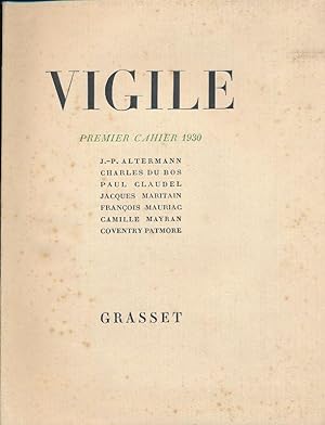 Bild des Verkufers fr Vigile. Premier cahier 1930 zum Verkauf von LIBRAIRIE GIL-ARTGIL SARL