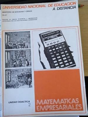 Seller image for MATEMATICAS EMPRESARIALES. UNIDAD DIDACTICA 2, CALCULO INFINITESIMAL. for sale by Libreria Lopez de Araujo