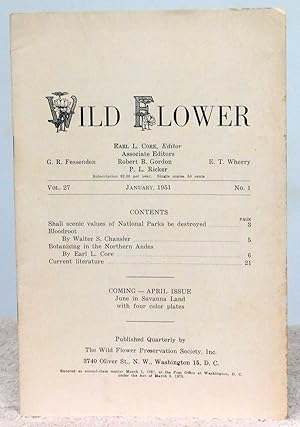 Seller image for Wild Flower Vol. 27 January, 1951 No. 1 for sale by Argyl Houser, Bookseller