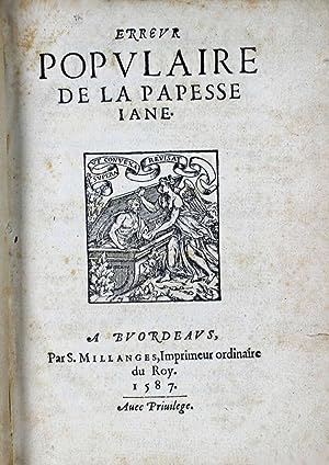 Image du vendeur pour Erreur populaire de la papesse Jane mis en vente par Hugues de Latude