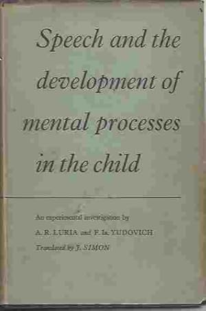 Immagine del venditore per Speech and the Development of Mental Processes in the Child An Experimental Investigation venduto da Walden Books