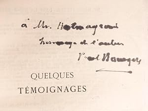 Quelques témoignages