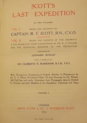 Seller image for SCOTT'S EXPEDITION. In Two Volumes. for sale by Antic Hay Books