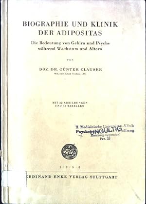 Bild des Verkufers fr Biographie und Klinik der Adipositas. Die Bedeutung von Gehirn und Psyche whrend Wachstum und Altern zum Verkauf von books4less (Versandantiquariat Petra Gros GmbH & Co. KG)