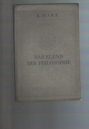 Bild des Verkufers fr Das Elend der Philosophie Antwort auf Proudhons zum Verkauf von Windau Antiquariat