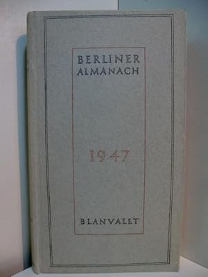 Immagine del venditore per Berliner Almanach 1947 venduto da Antiquariat Weber