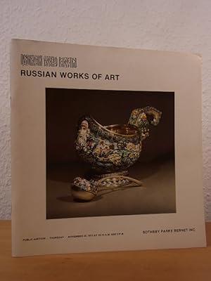 Sale Number 3443. Russian Works of Art. Porcelain, Glass, Sculpture, Silver, Enamel, Objets de Ve...