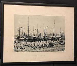 Seller image for Alicante,Detalle del puerto. Ao: 1893. Fototipia de Hauser y menet. Num: 337 Enmarcada for sale by LLEIXIULLIBRES