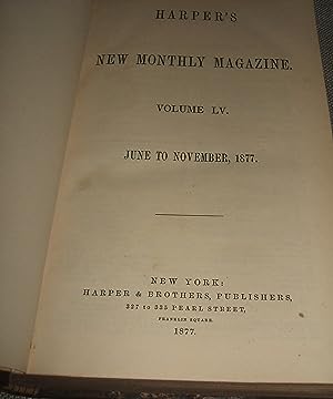 Harper's New Monthly Magazine June to November 1877 Travel, Natural History, Military, Fiction, P...