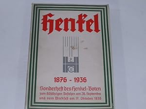 Seller image for Henkel-Bote. Zeitschrift fr die Werkgemeinschaft Henkel. Sonderheft vom Werkfest am 17. Oktober 1936. 1876-1936 for sale by Der-Philo-soph