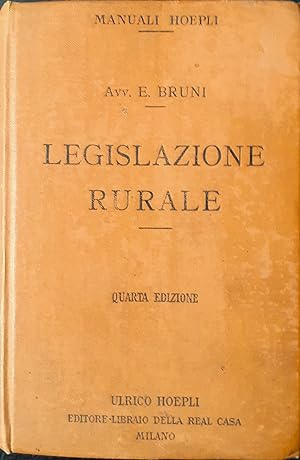Immagine del venditore per Legislazione rurale secondo il programma governativo per gli istituti tecnici venduto da Studio bibliografico De Carlo
