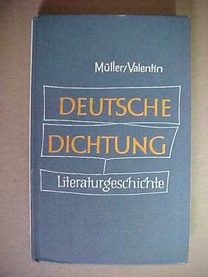 Bild des Verkufers fr Friedrich Mller: Deutsche Dichtung - Kleine Geschichte unserer Literatur. zum Verkauf von Versandantiquariat Ingo Lutter