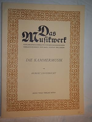 Bild des Verkufers fr Das Musikwerk: Eine Beispielsammlung zur Musikgeschichte: Die Kammermusik. zum Verkauf von Versandantiquariat Ingo Lutter