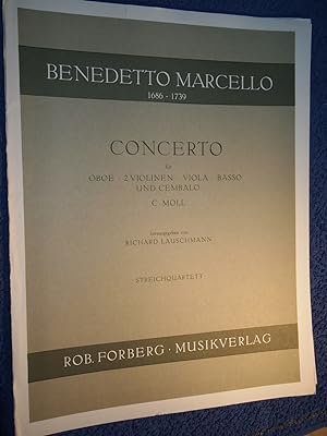 Bild des Verkufers fr Concerto fr Oboe 2 Violinen Viola Basso und Cembalo C.Moll Streichquartett. zum Verkauf von Versandantiquariat Ingo Lutter