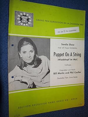Immagine del venditore per Sandie Shaw singt auf Vogue Schallplatte Puppet on A String ( Wiedehopf im Mai ) Musiknoten Originaltext. venduto da Versandantiquariat Ingo Lutter