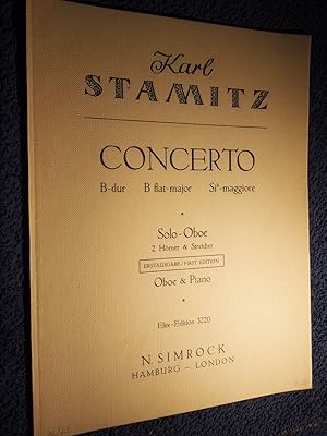 Bild des Verkufers fr Concerto B Dur Solo Oboe 2 Hrner & Streicher Elite Edition 3220. zum Verkauf von Versandantiquariat Ingo Lutter