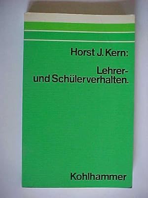 Bild des Verkufers fr Lehrer- und Schlerverhalten : Forschungsergebnisse u. Anleitung zur Verhaltensmodifikation. zum Verkauf von Versandantiquariat Ingo Lutter