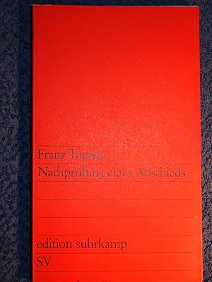 Seller image for Nachprfung eines Abschieds. for sale by Versandantiquariat Ingo Lutter