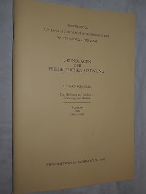Seller image for Grundlagen der freiheitlichen Ordnung. for sale by Versandantiquariat Ingo Lutter