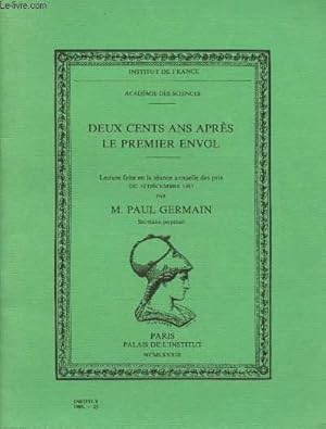 Bild des Verkufers fr Deux cents ans aprs le premier envol - Lecture faite en la sance annuelle des prix du 12 dcembre 1983 zum Verkauf von Le-Livre