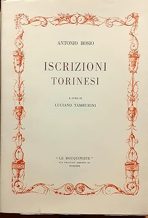 Immagine del venditore per Iscrizioni torinesi venduto da Studio bibliografico De Carlo