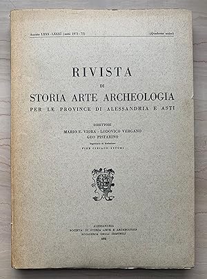 Rivista di Storia Arte Archeologia per le Provincie di Alessandria e Asti / Rivista di Storia, Ar...