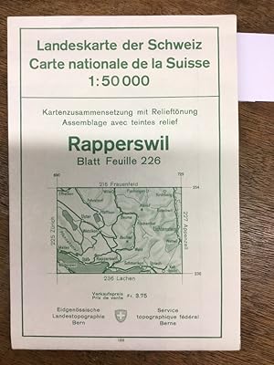 Rapperswil Blatt Feuille 226 - Landeskarte der Schweiz Carte nationale de la Suisse 1.50 000 Kart...