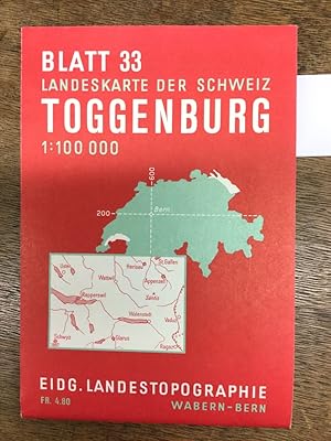 Toggenburg Blatt 33 - Landeskarte der Schweiz 1:100 000