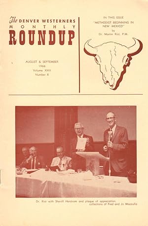 Imagen del vendedor de The Denver Westerners' Monthly Roundup: August & September 1966, Vol 22, No. 8 a la venta por Clausen Books, RMABA