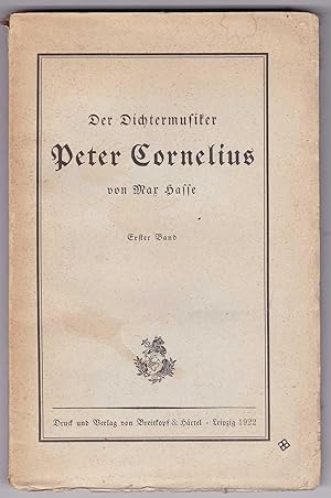 Bild des Verkufers fr Der Dichtermusiker Peter Cornelius. Erster Band zum Verkauf von Kultgut