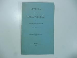 Bild des Verkufers fr Lettera del deputato Tommasi-Crudeli al Presidente della Giunta generale del bilancio zum Verkauf von Coenobium Libreria antiquaria