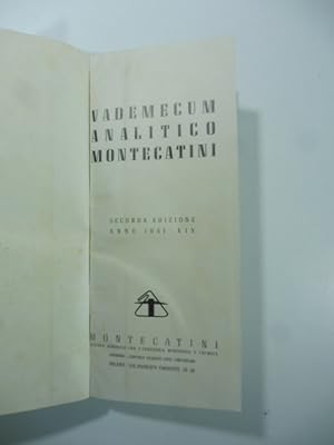 Vademecum analitico Montecatini, anno 1941