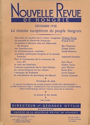 Image du vendeur pour Nouvelle Revue de Hongrie. La mission europenne du peuple hongrois mis en vente par LIBRAIRIE GIL-ARTGIL SARL