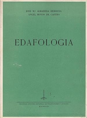 Imagen del vendedor de EDAFOLOGA. a la venta por Librera Torren de Rueda