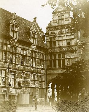 Netherlands Amsterdam? Old Houses Old Photo 1900