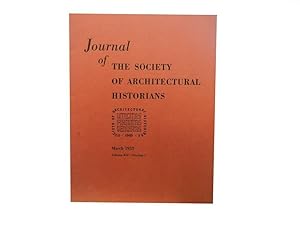 Journal of the Society of Architectural Historians March 1953 - Vol XII No 1