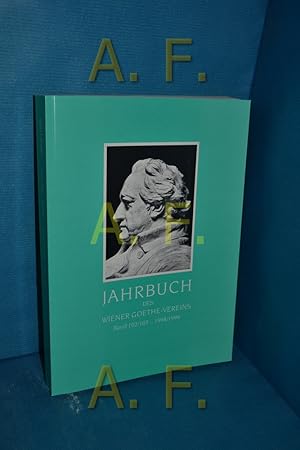 Seller image for Jahrbuch des Wiener Goethe-Vereins (Band 102/103, 1998, 1999] for sale by Antiquarische Fundgrube e.U.