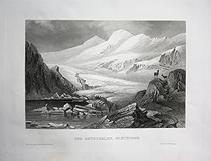 "Der Oetzthaler Gletscher" - Ötztaler Gletscher Österreich Austria Ansicht view steel engraving