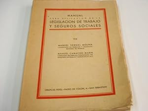 Seller image for MANUAL PARA APLICACION DE LA LEGISLACION DE TRABAJO Y SEGUROS SOCIALES for sale by Librera Hijazo