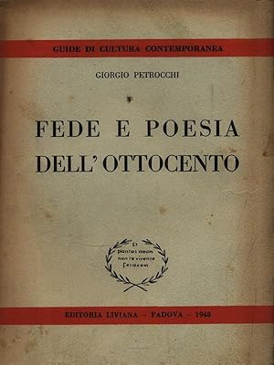 Bild des Verkufers fr Fede e poesia dell'Ottocento zum Verkauf von Librodifaccia